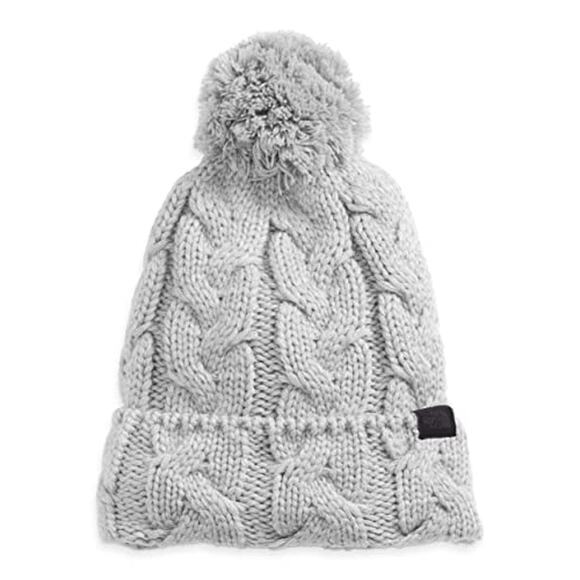 NWT The North Face unisex Cable Minna Pom Womens Beanie TNF Light Grey Heather - Picture 1 of 1